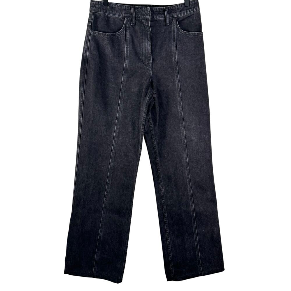 A.L.C. Hayden High Rise Seamed Wide Jeans Washed Black Cotton Womens Size 29 - Picture 2 of 10